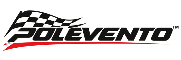 Polevento, logo con bandera de carreras